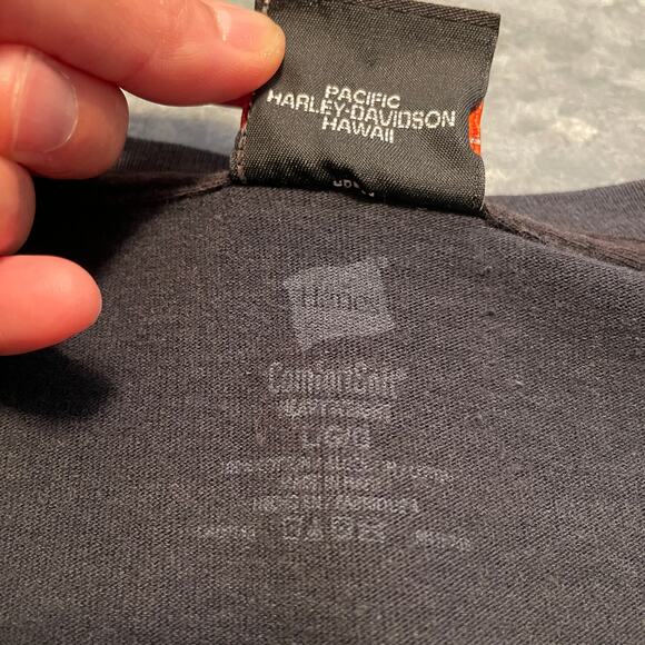 Vintage West Maui Harley Davidson Tee Shirt Mens Large Surfboard Wave Hawaii Y2K - Picture 4 of 10